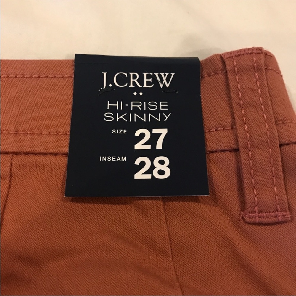 J Crew Coral High Rise Skinny Pants - Picture 6 of 6